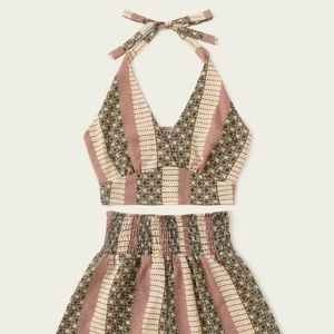 SHEIN PLUS 2 piece set floral halter top w/shorts